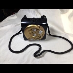 Timmy Woods Moon & Stars Wood Evening Bag